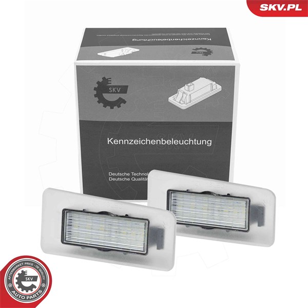 Belysning, registreringsskylt ESEN SKV ESEN SKV