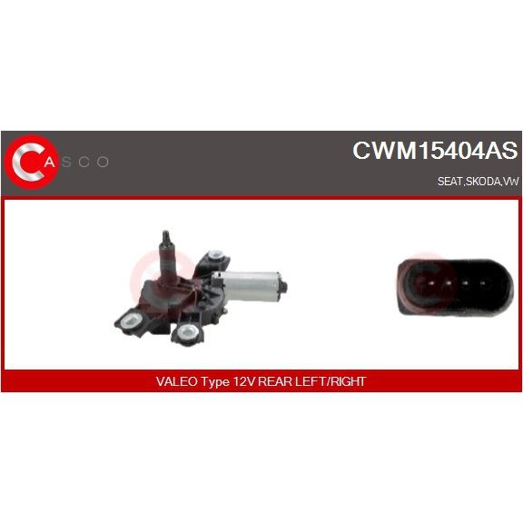 Torkarmotor 12V, Bak