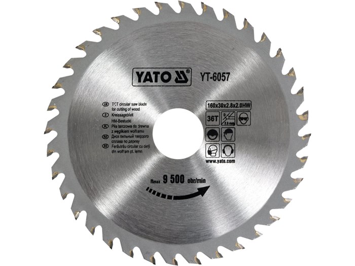 TCT-klinga för trä 160x36T x30 mm YATO Yato