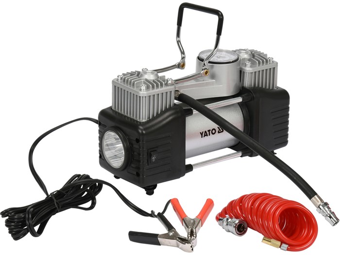 Bilkompressor med LED-lampa 250 W YATO Yato