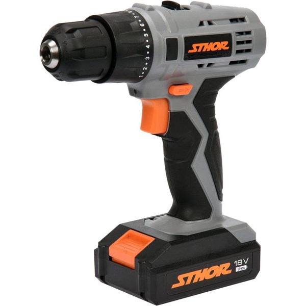 Borrskruvdragare 18 V med 2 batterier STHOR STHOR