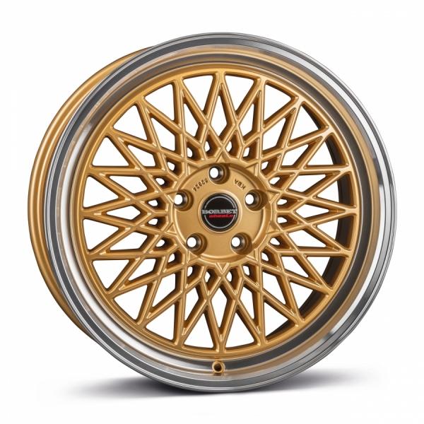BORBET B Gold Rim Polished Borbet BORBET B Gold Rim Polished Borbet