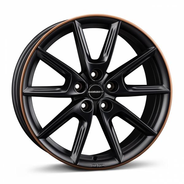 BORBET LX18 Black Matt Rim Copper Borbet