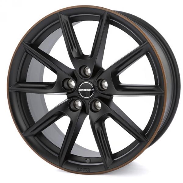 BORBET LX19 Black Matt Rim Copper Borbet