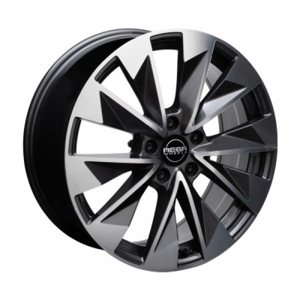 Mega Wheels Zenith Anthracite grey front polished Mega Wheels
