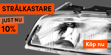 Strålkastare för bil – kampanjbild med 10 % rabatt och köp nu-knapp
