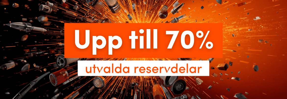 Upp till 70% på utvalda reservdelar