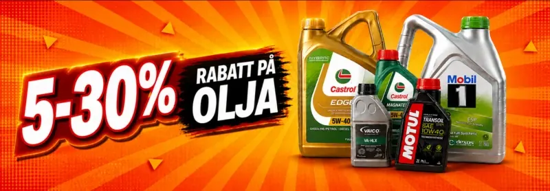 5-30% rabatt på olja