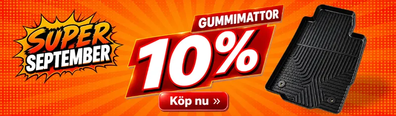 10% rabatt på gummimattor